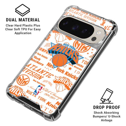 NBA NY Knicks Historic Blast Pixel 9 Pro XL Clear Case